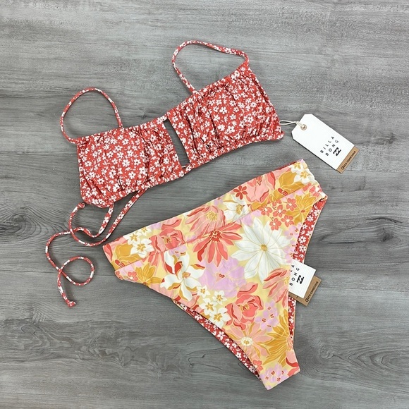 ☀️BILLABONG☀️ MADE FOR DAZE ALINA MADE FOR DAZE RISE BIKINI SET - Picture 3 of 17